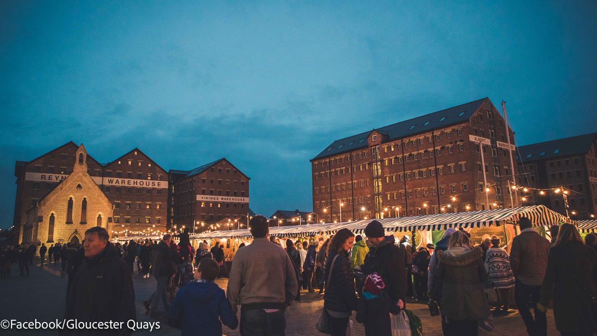 Gloucester Quays at Christmas