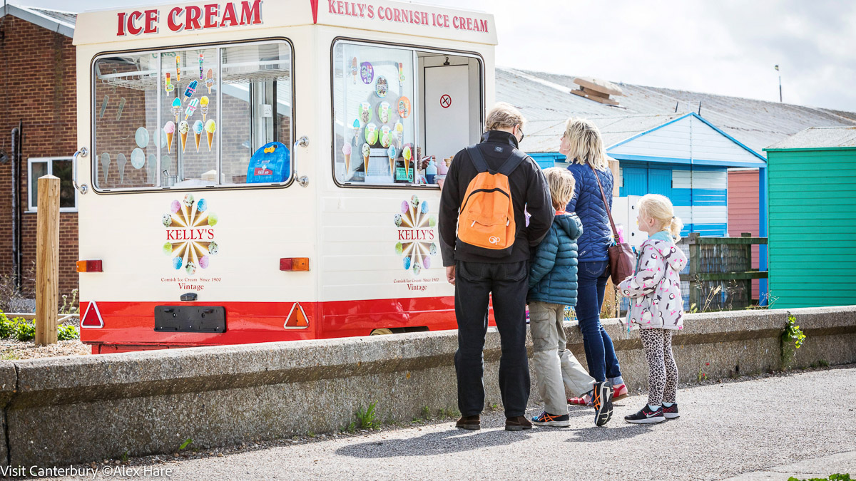 Whitstable family getting ice cream